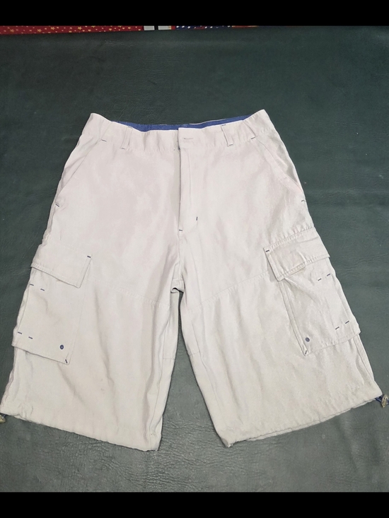 **No Boundries Men's Beige Cargo Shorts - Lightweight Summer Utility** - Picture 2 of 9